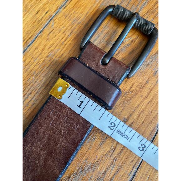 DENIZEN Distressed Brown Perforated Leather Belt Mens sz L - Picture 9 of 11